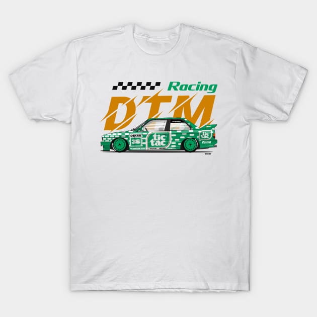 E30 GREEN DTM RACING CAR T-Shirt by shketdesign